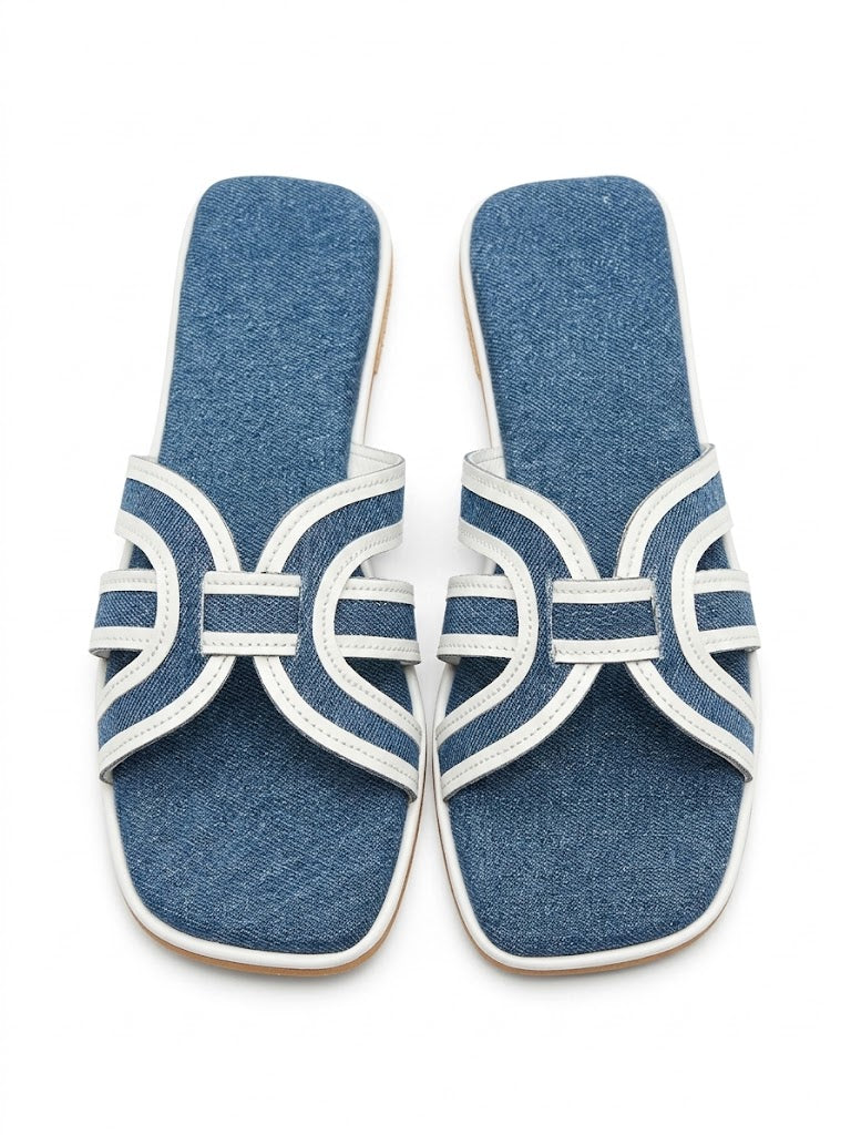 Denim curve flats