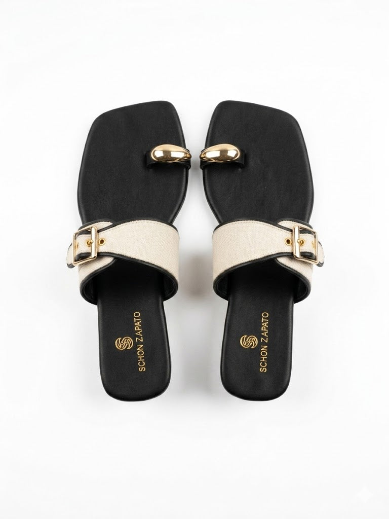 Black Kolhapuri Heels
